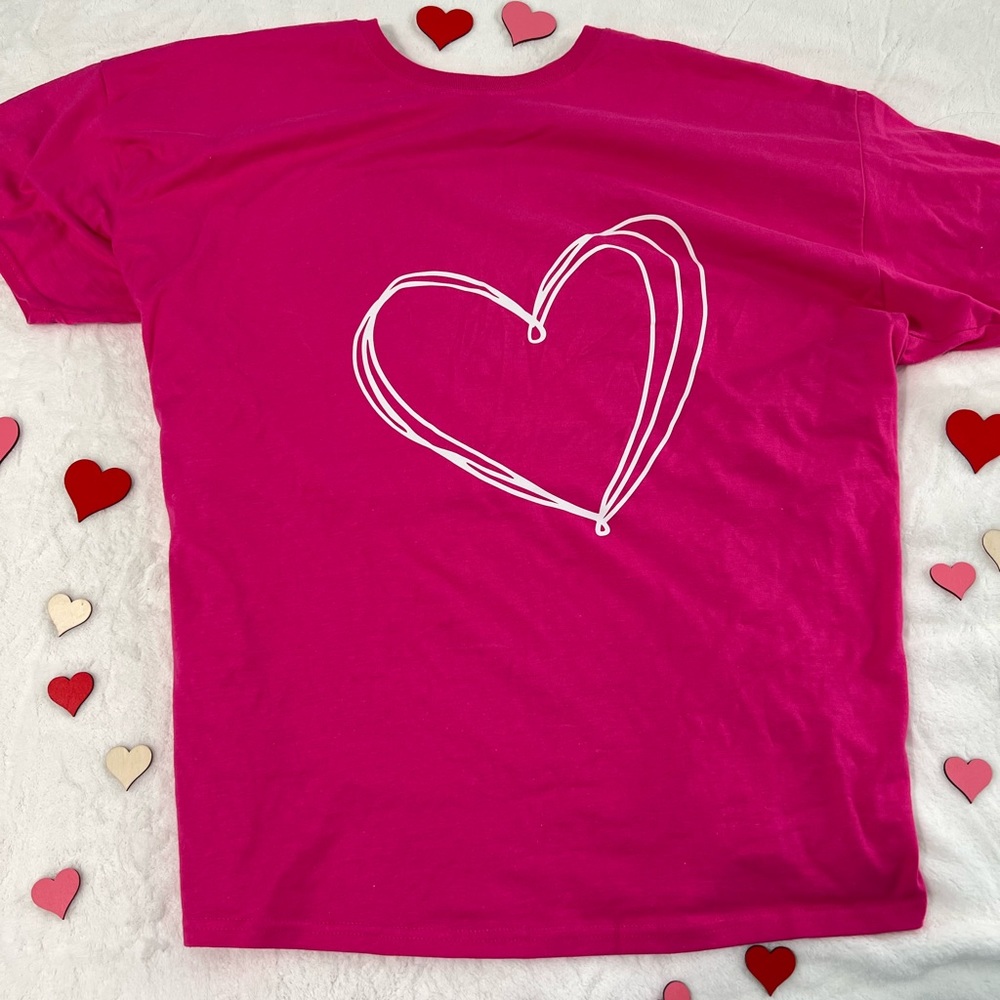 Womens Valentines Day Heart Shirt Handmade